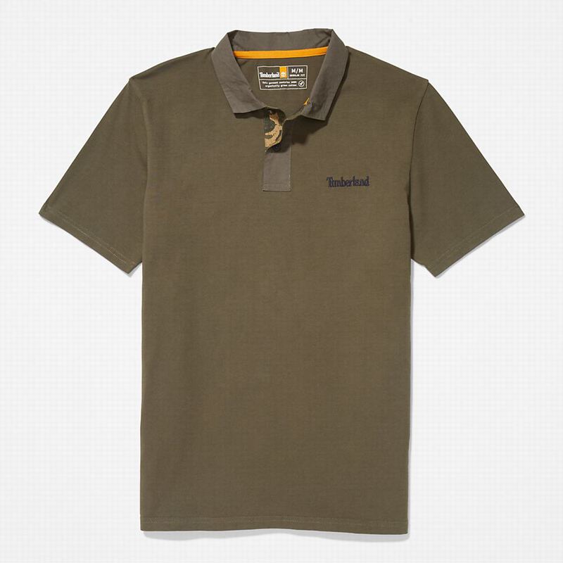 Timberland Outdoor Heritage Polo Majice Maslinasto Zelene | 55836539