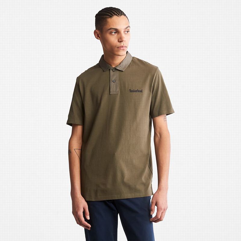 Timberland Outdoor Heritage Polo Majice Maslinasto Zelene | 55836539
