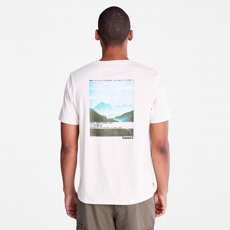 Timberland Outdoor Heritage Short-Sleeve Camo Tree-Logo Majice Bijele | 93663172