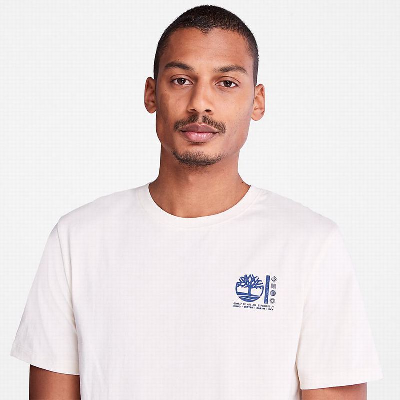 Timberland Outdoor Heritage Short-Sleeve Camo Tree-Logo Majice Bijele | 93663172