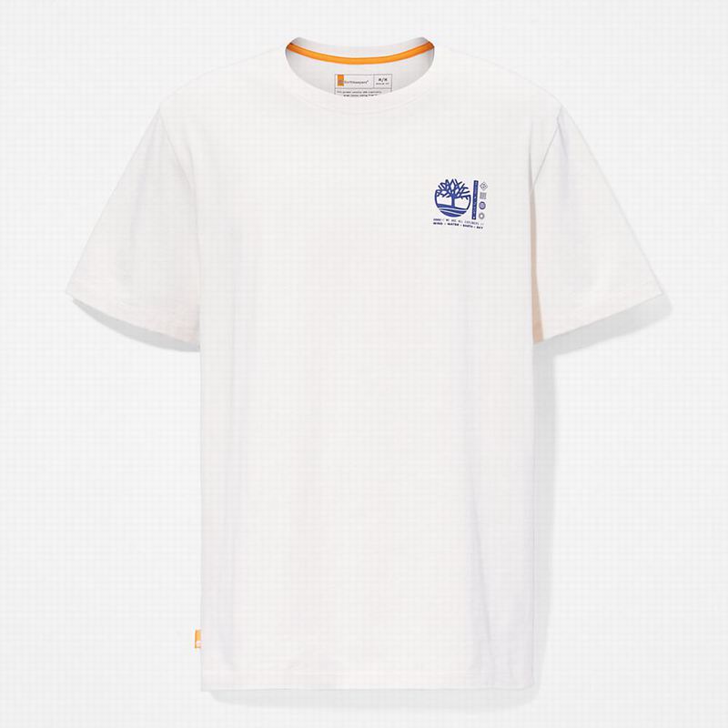 Timberland Outdoor Heritage Short-Sleeve Camo Tree-Logo Majice Bijele | 93663172