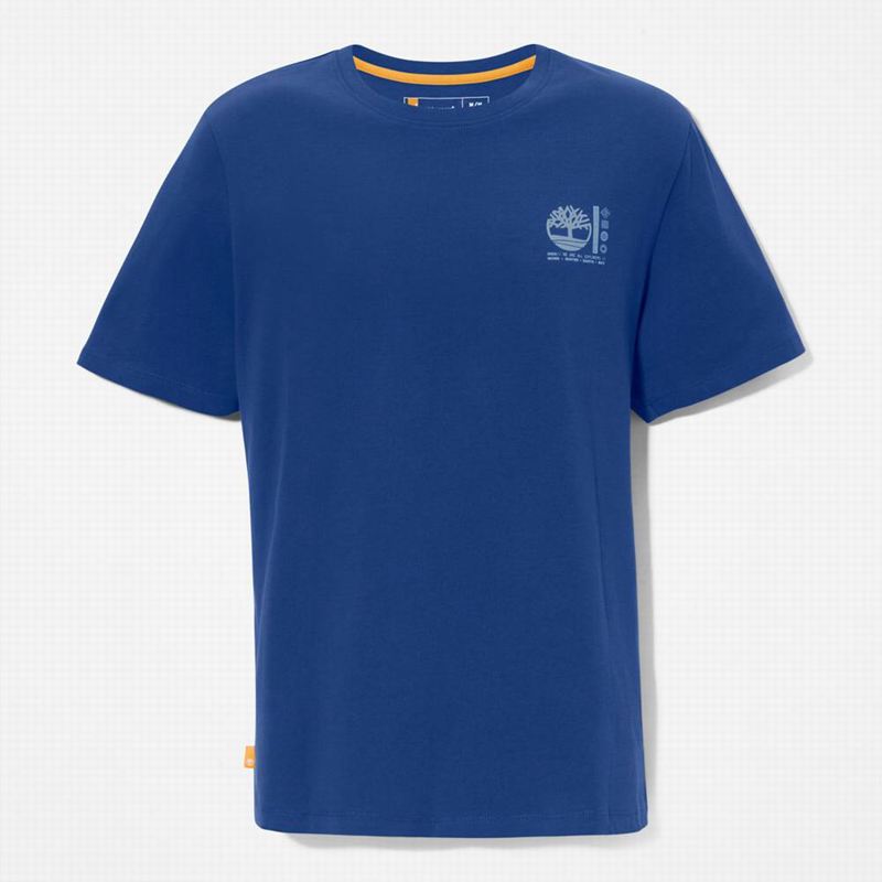 Timberland Outdoor Heritage Stacked-Logo Majice Plave | 77184866