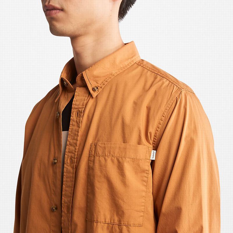Timberland Outdoor Heritage Washed Poplin Košulje Smeđe | 3363696