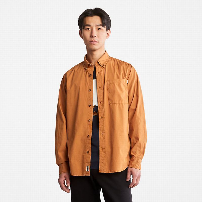 Timberland Outdoor Heritage Washed Poplin Košulje Smeđe | 3363696