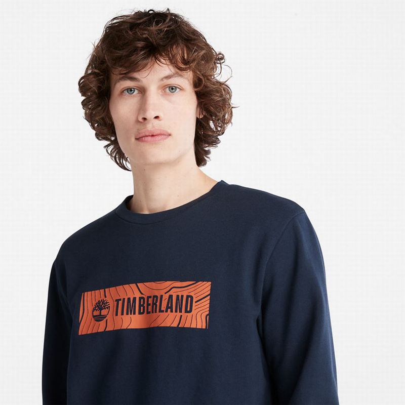 Timberland Oyster River Logo Dukserice Tamnoplave | 62315307
