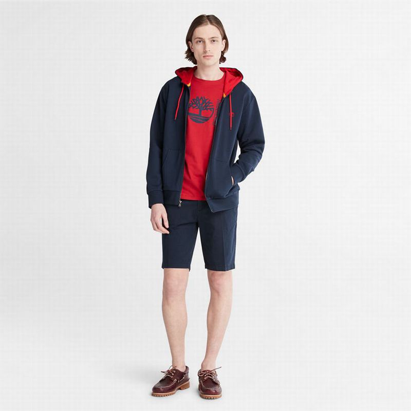 Timberland Oyster River Zip Majica S Kapuljačom Tamnoplave | 42656719