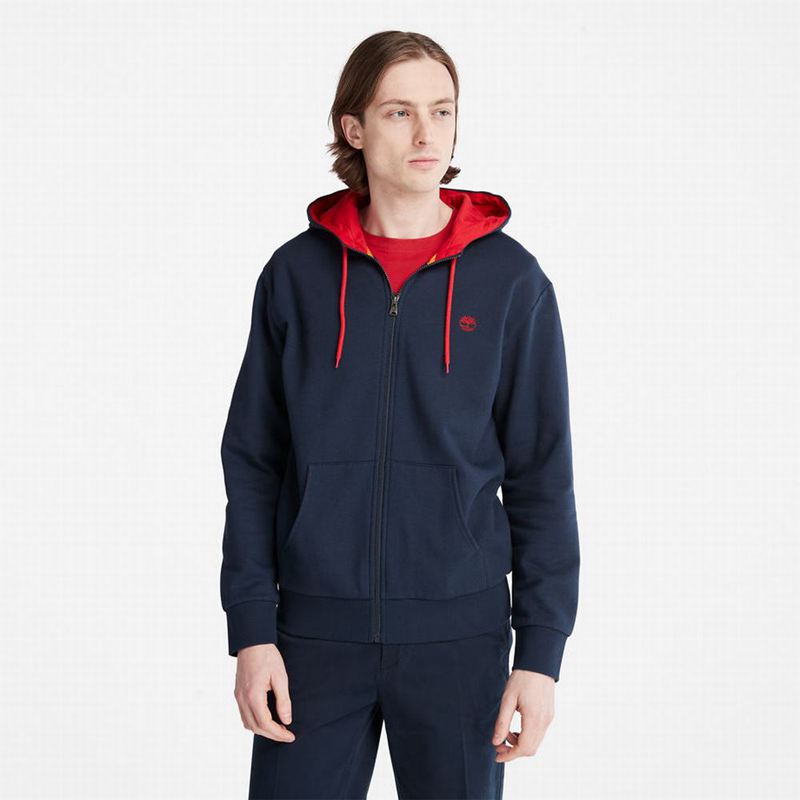 Timberland Oyster River Zip Majica S Kapuljačom Tamnoplave | 42656719