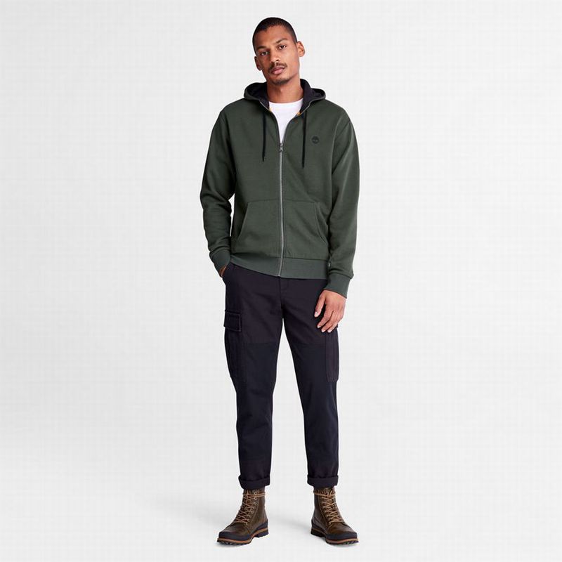 Timberland Oyster River Zip Majica S Kapuljačom Zelene | 846999