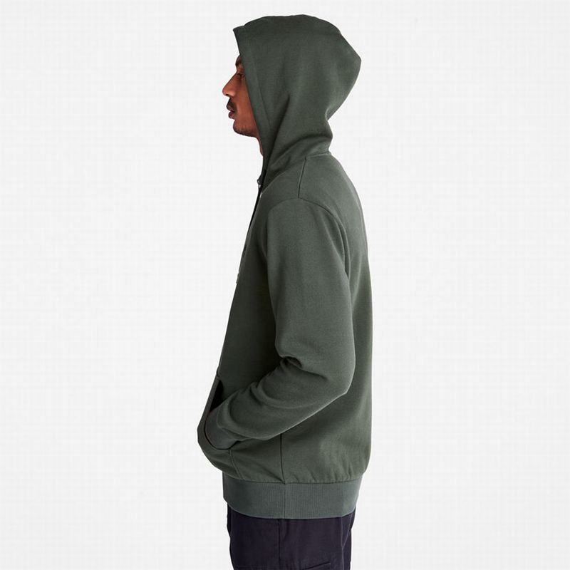 Timberland Oyster River Zip Majica S Kapuljačom Zelene | 846999