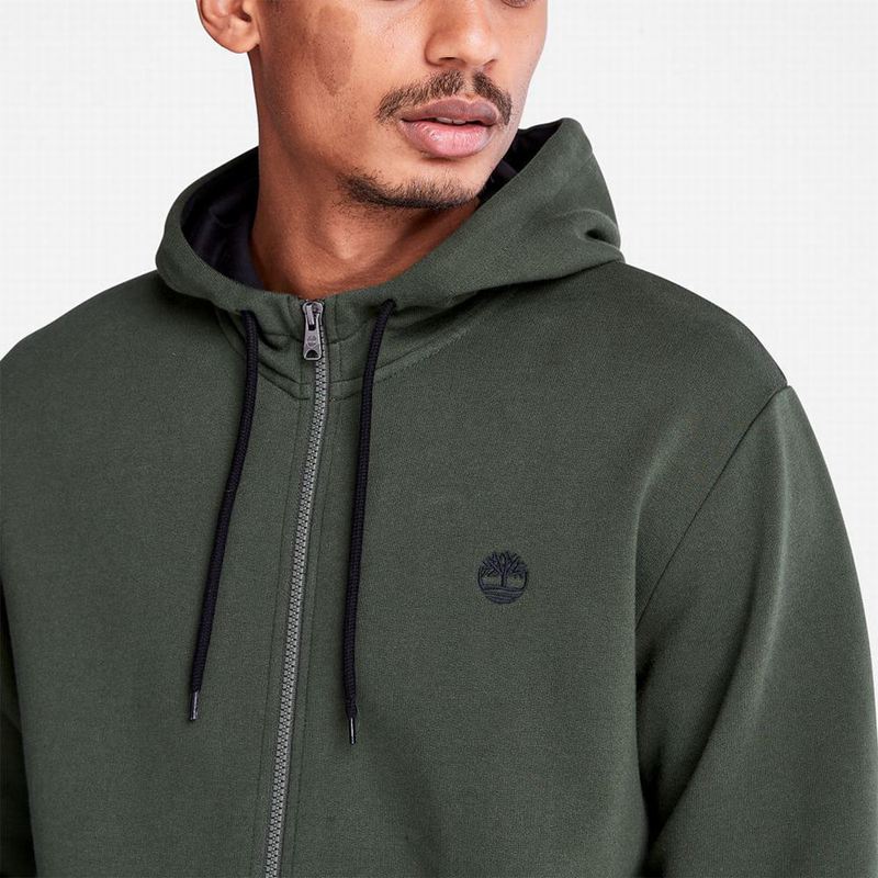 Timberland Oyster River Zip Majica S Kapuljačom Zelene | 846999