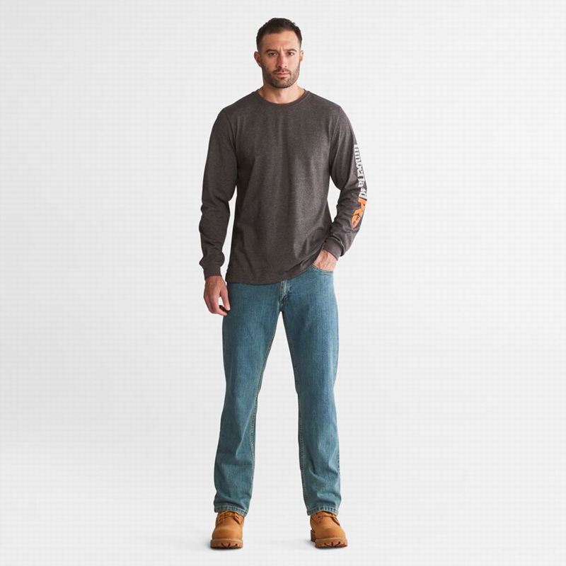 Timberland PRO Base Plate Blended Short-Sleeve Dugi Rukav Sive | 23940993