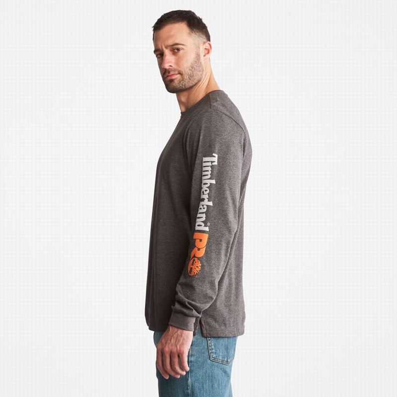 Timberland PRO Base Plate Blended Short-Sleeve Dugi Rukav Sive | 23940993