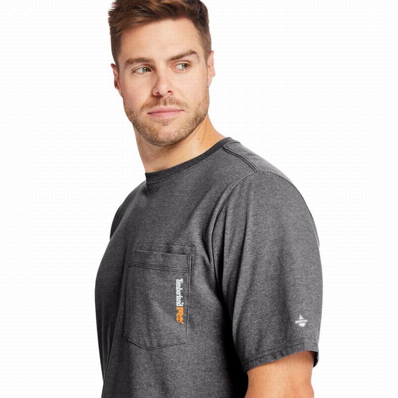 Timberland PRO Base Plate Blended Short-Sleeve Majice Sive | 36659190