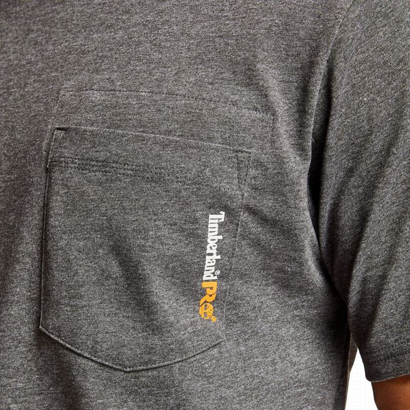Timberland PRO Base Plate Blended Short-Sleeve Majice Sive | 36659190