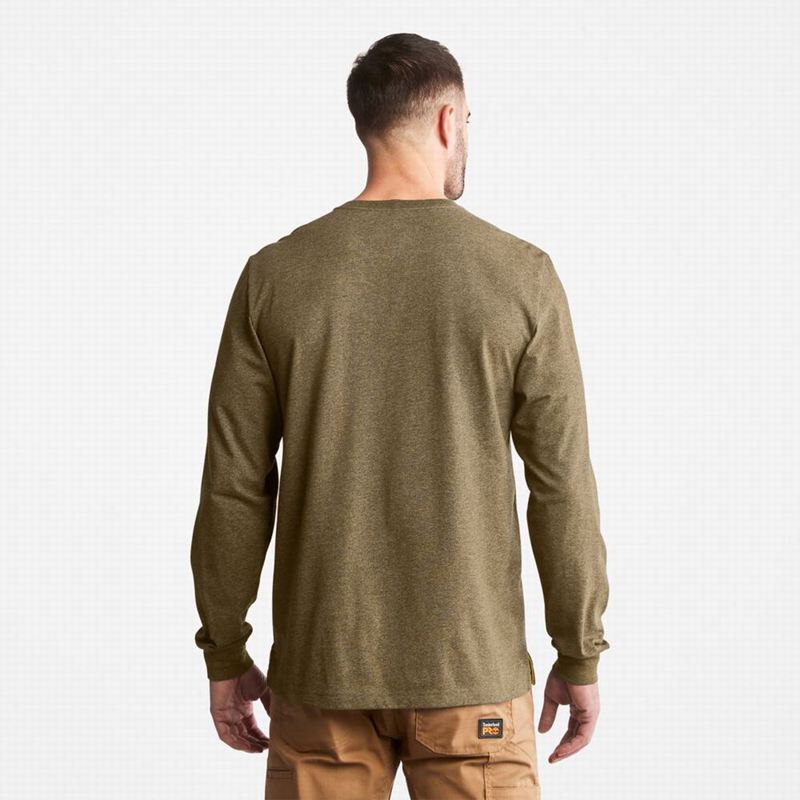 Timberland PRO Base Plate Blended Short-Sleeve Dugi Rukav Maslinasto Zelene | 44026417
