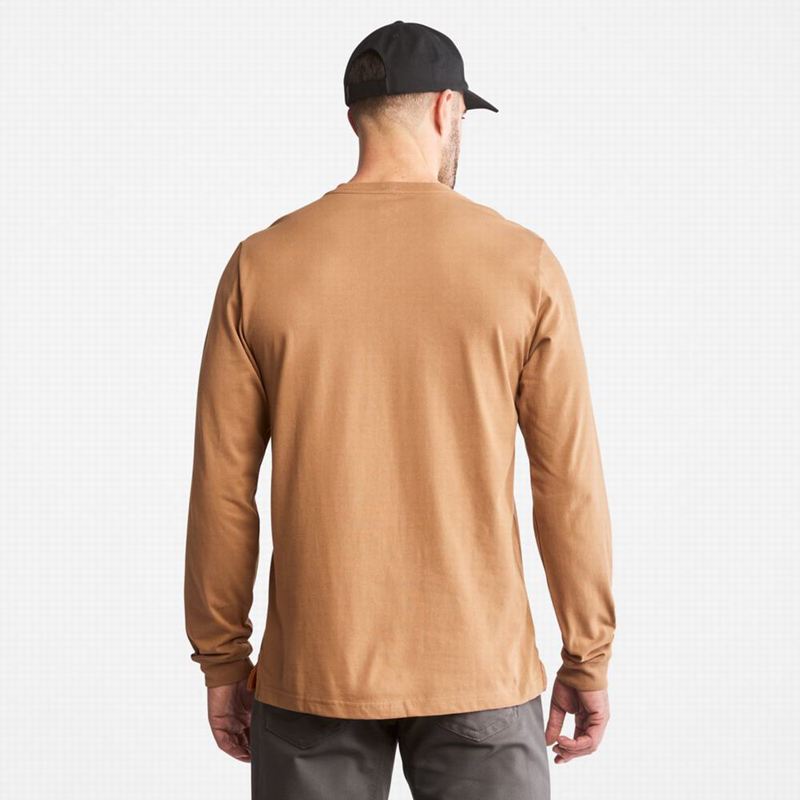 Timberland PRO Base Plate Blended Short-Sleeve Dugi Rukav Smeđe | 64603437