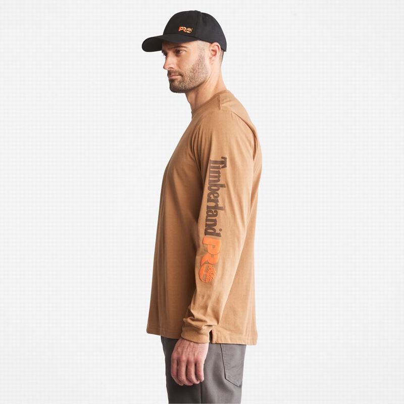 Timberland PRO Base Plate Blended Short-Sleeve Dugi Rukav Smeđe | 64603437