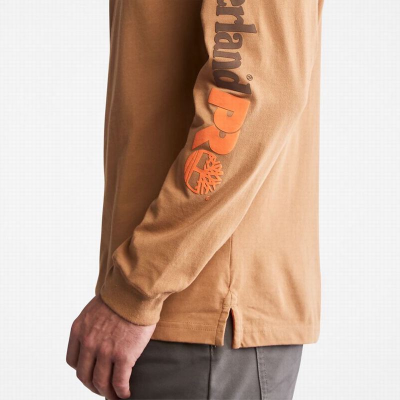 Timberland PRO Base Plate Blended Short-Sleeve Dugi Rukav Smeđe | 64603437