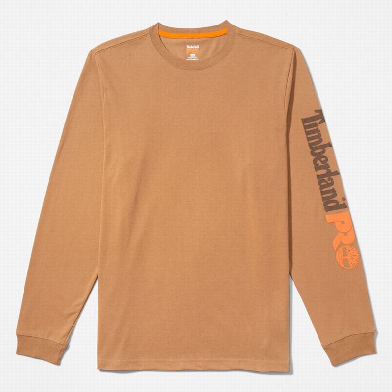 Timberland PRO Base Plate Blended Short-Sleeve Dugi Rukav Smeđe | 64603437
