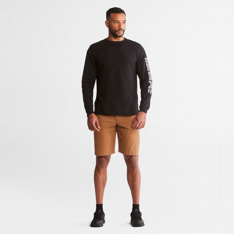 Timberland PRO Base Plate Blended Short-Sleeve Dugi Rukav Crne | 67379626