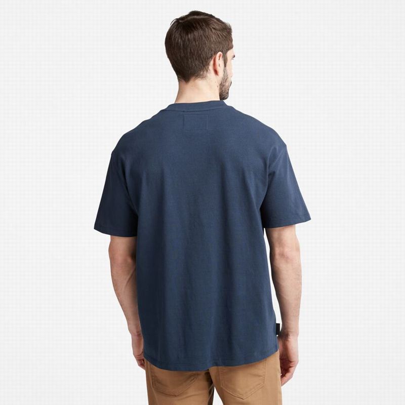 Timberland PRO Base Plate Short-Sleeve Logo Majice Tamnoplave | 84035669