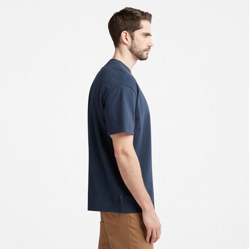 Timberland PRO Base Plate Short-Sleeve Logo Majice Tamnoplave | 84035669