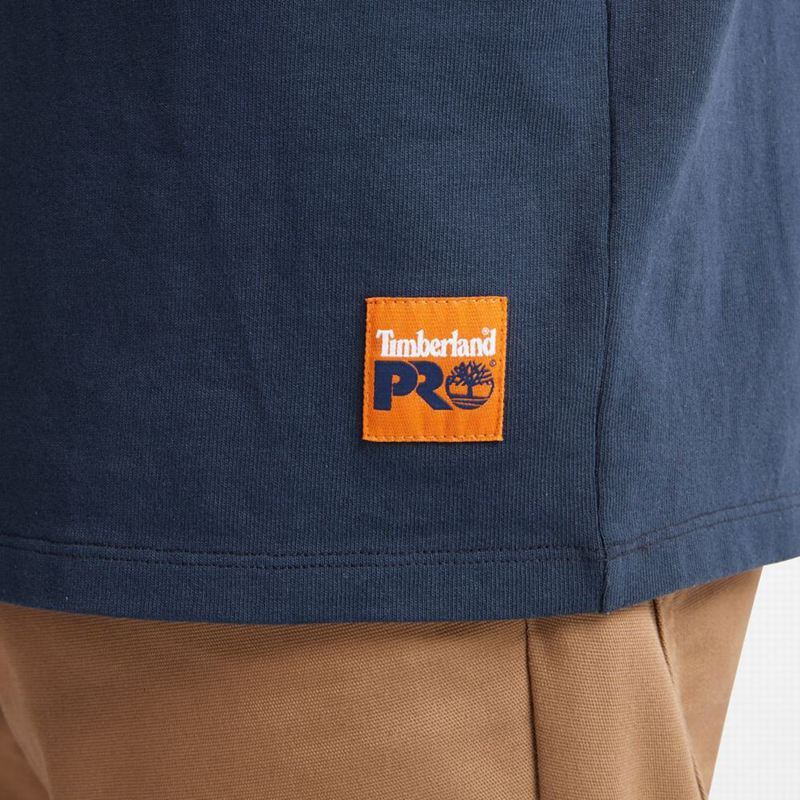 Timberland PRO Base Plate Short-Sleeve Logo Majice Tamnoplave | 84035669