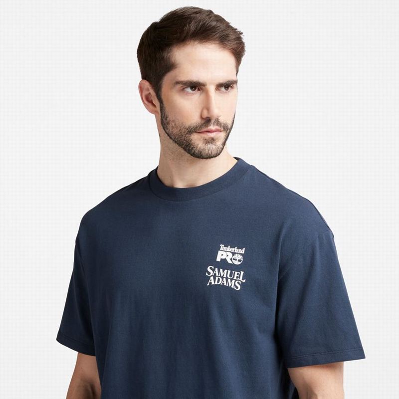 Timberland PRO Base Plate Short-Sleeve Logo Majice Tamnoplave | 84035669