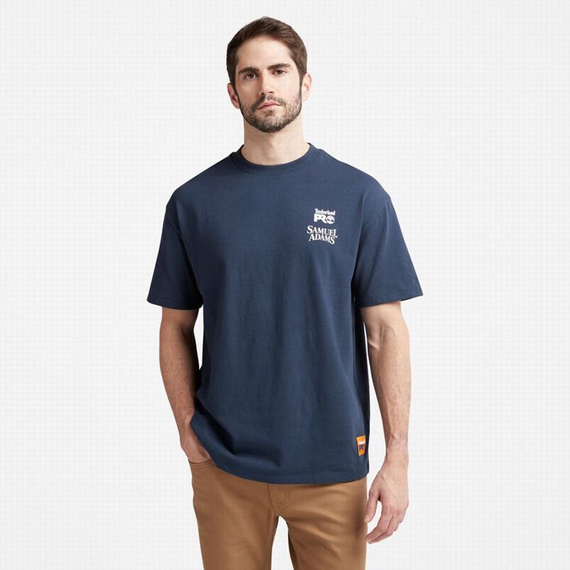 Timberland PRO Base Plate Short-Sleeve Logo Majice Tamnoplave | 84035669