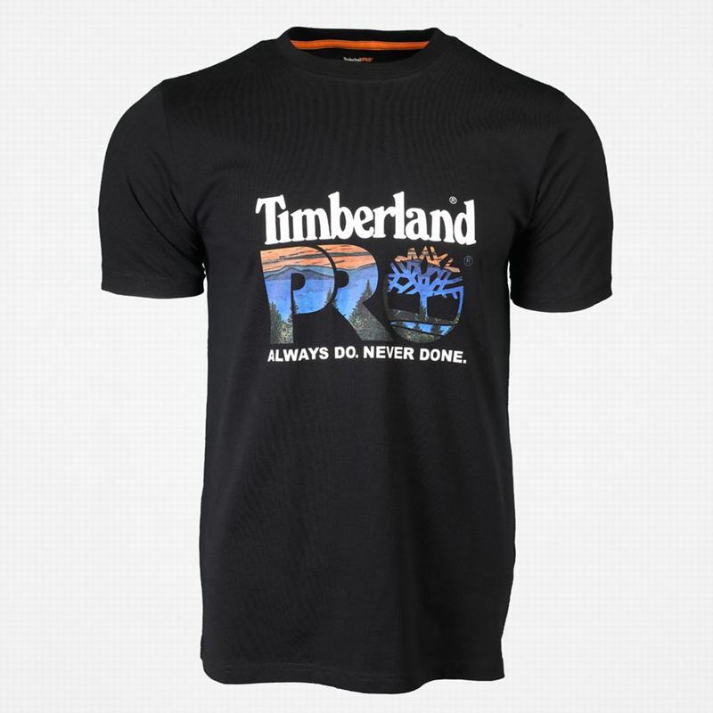 Timberland PRO Base Plate Short-Sleeve Logo Majice Crne | 84215092