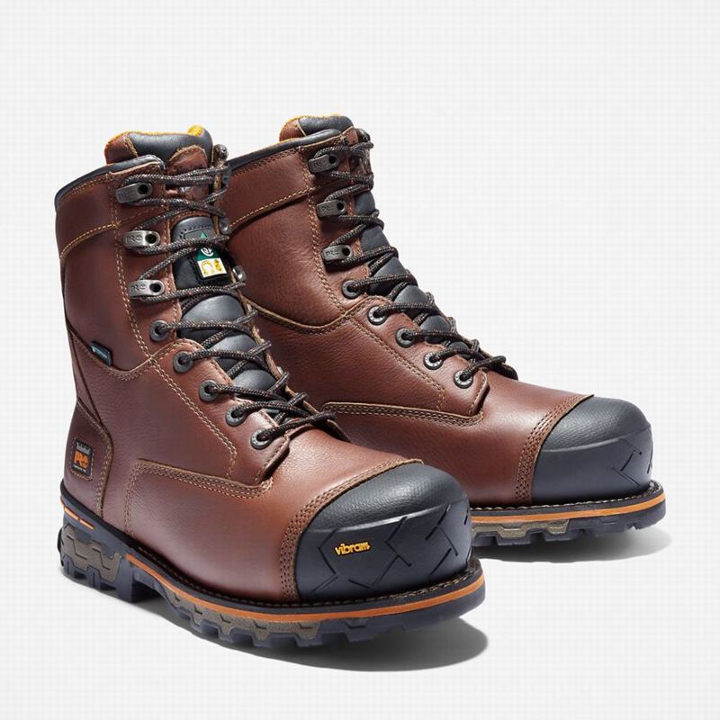 Timberland PRO Boondock 8-Inch Waterproof Insulated Comp-Toe Radne Čizme Smeđe | 14567680