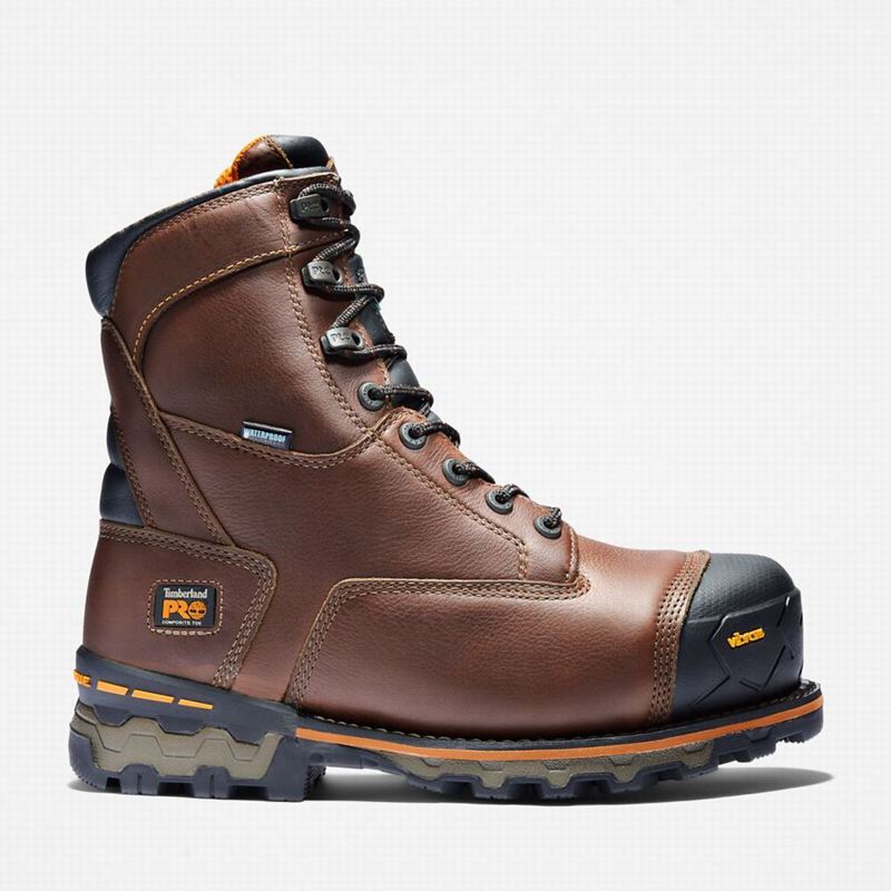 Timberland PRO Boondock 8-Inch Waterproof Insulated Comp-Toe Radne Čizme Smeđe | 14567680