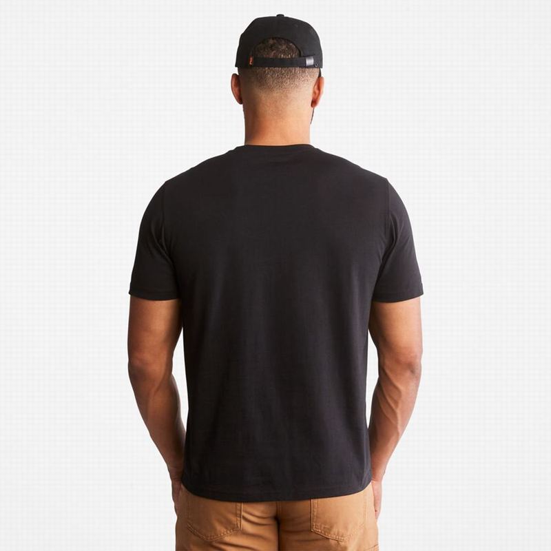 Timberland PRO Cotton Core Logo Majice Crne | 53549986
