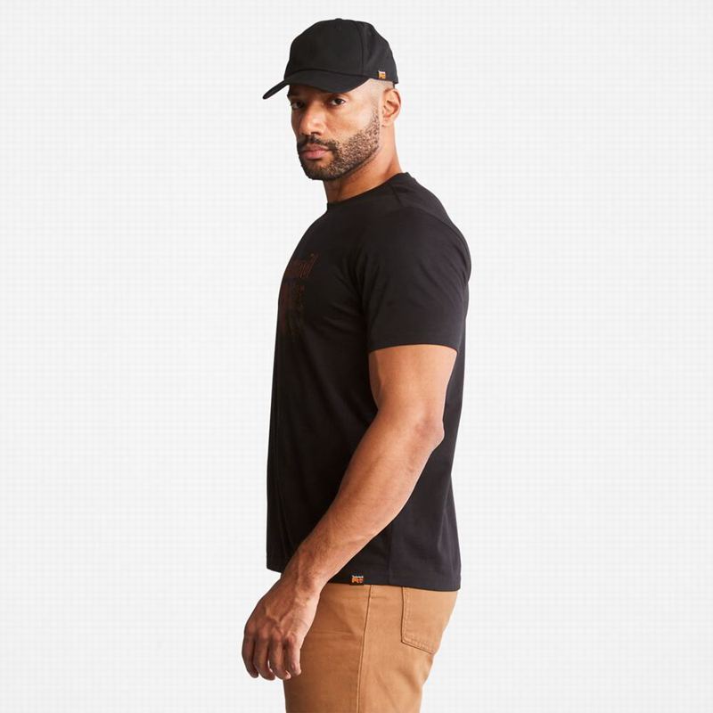 Timberland PRO Cotton Core Logo Majice Crne | 53549986