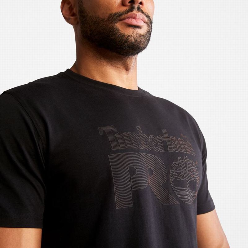Timberland PRO Cotton Core Logo Majice Crne | 53549986