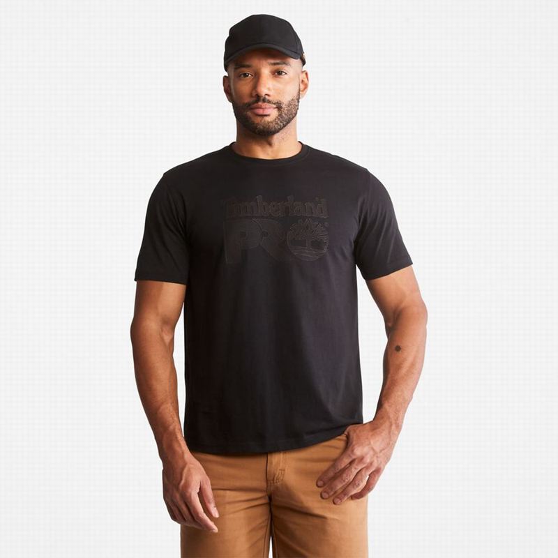 Timberland PRO Cotton Core Logo Majice Crne | 53549986