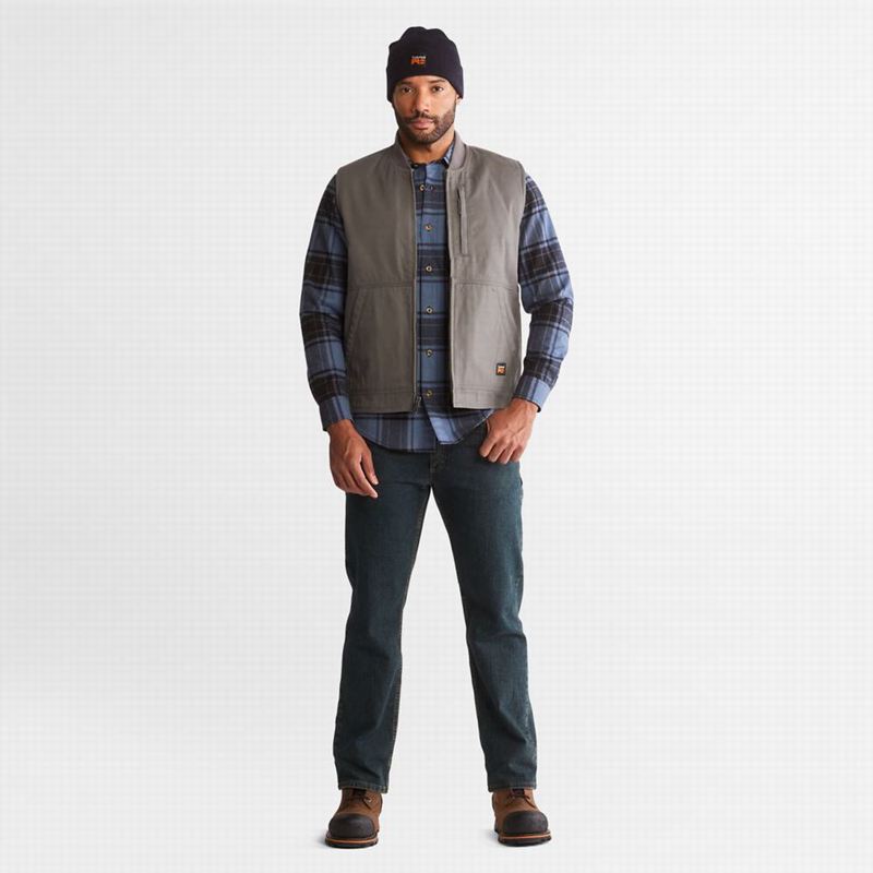 Timberland PRO Gritman Lined Canvas Prsluk Sive | 28640514