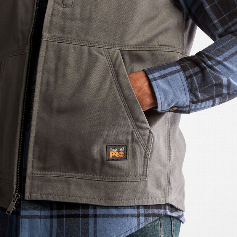 Timberland PRO Gritman Lined Canvas Prsluk Sive | 28640514