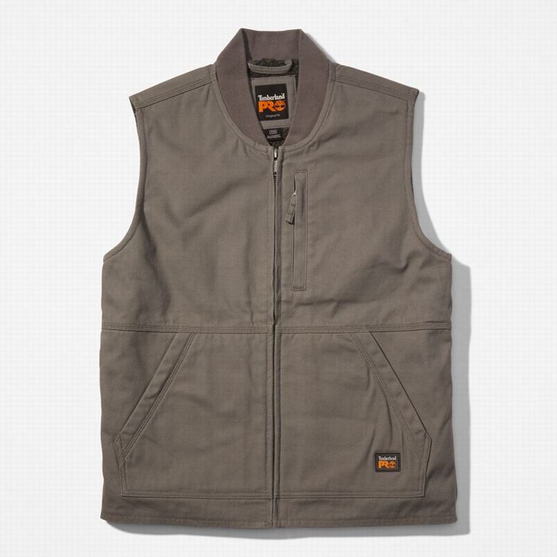 Timberland PRO Gritman Lined Canvas Prsluk Sive | 28640514