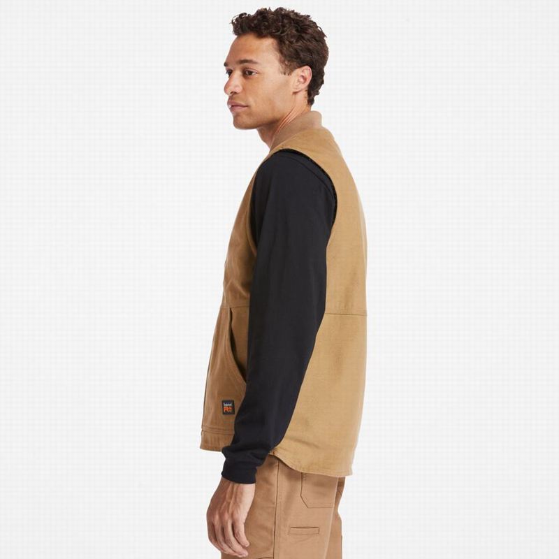 Timberland PRO Gritman Lined Canvas Prsluk Smeđe | 32083675