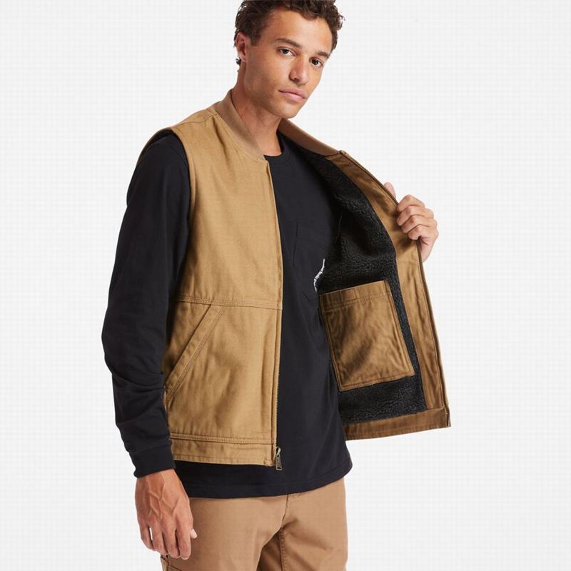 Timberland PRO Gritman Lined Canvas Prsluk Smeđe | 32083675