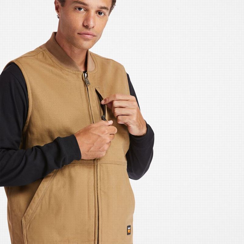 Timberland PRO Gritman Lined Canvas Prsluk Smeđe | 32083675