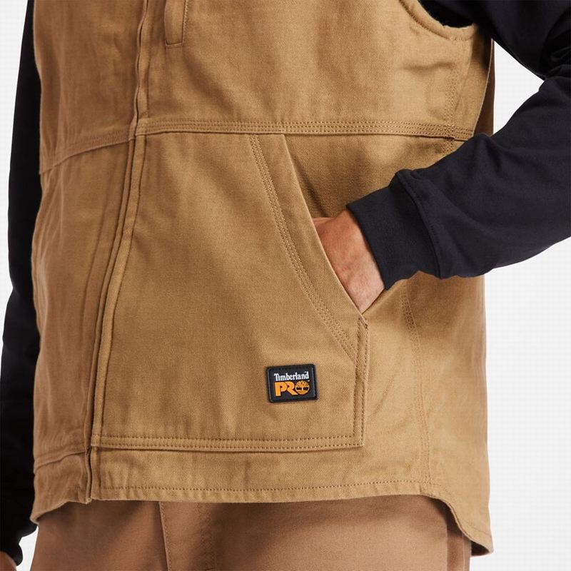 Timberland PRO Gritman Lined Canvas Prsluk Smeđe | 32083675