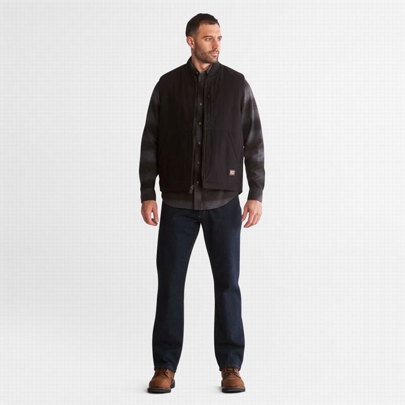 Timberland PRO Gritman Lined Canvas Prsluk Crne | 97933694