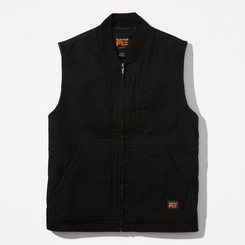 Timberland PRO Gritman Lined Canvas Prsluk Crne | 97933694