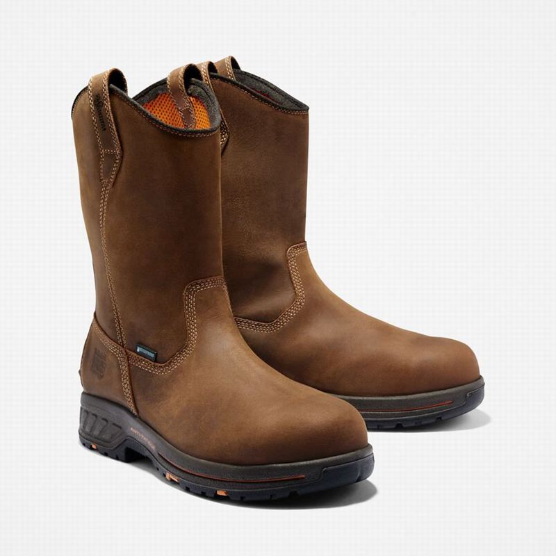 Timberland PRO Helix HD Pull On Composite Toe Waterproof Radne Čizme Smeđe | 11366482