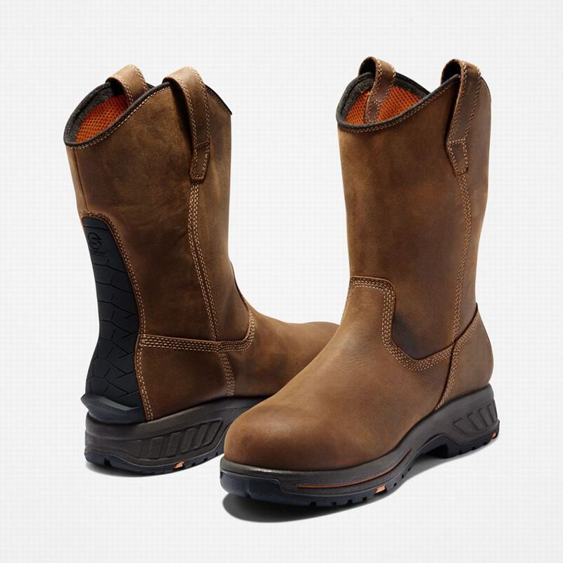 Timberland PRO Helix HD Pull On Composite Toe Waterproof Radne Čizme Smeđe | 11366482