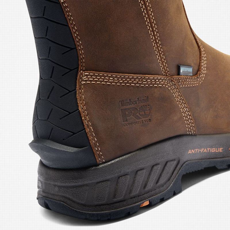Timberland PRO Helix HD Pull On Composite Toe Waterproof Radne Čizme Smeđe | 11366482