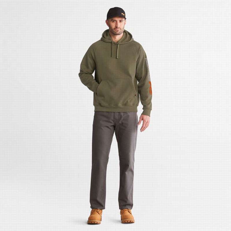Timberland PRO Hood Honcho Sport Pullover Majica S Kapuljačom Maslinasto Zelene | 95726644