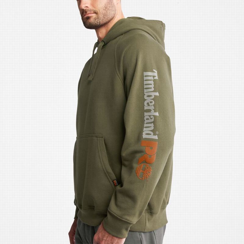 Timberland PRO Hood Honcho Sport Pullover Majica S Kapuljačom Maslinasto Zelene | 95726644